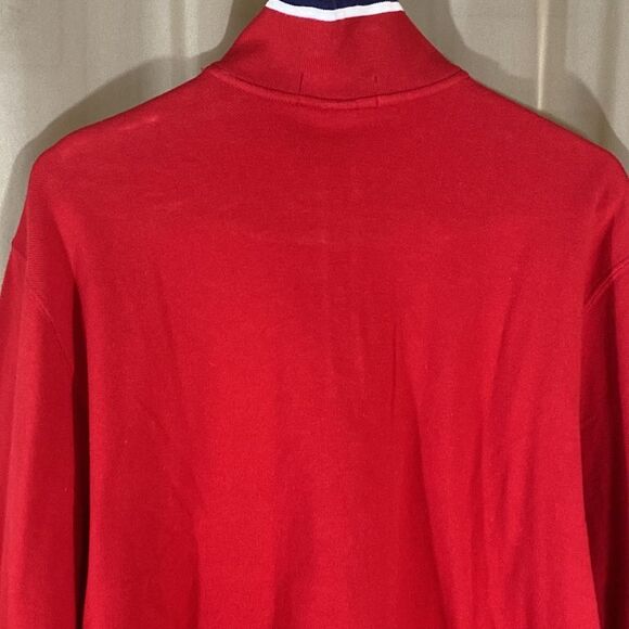 Polo By Ralph Lauren 💯 Cotton Men’s Sweater Pullover Red 1/4 Zip - Picture 7 of 16
